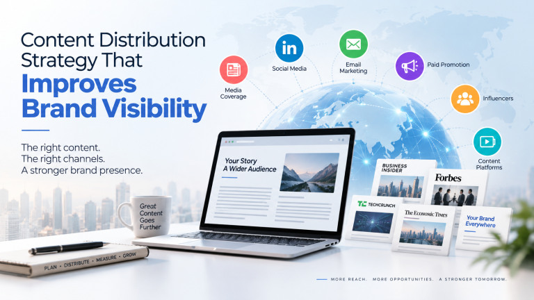 Content distribution strategy to improve brand visibility