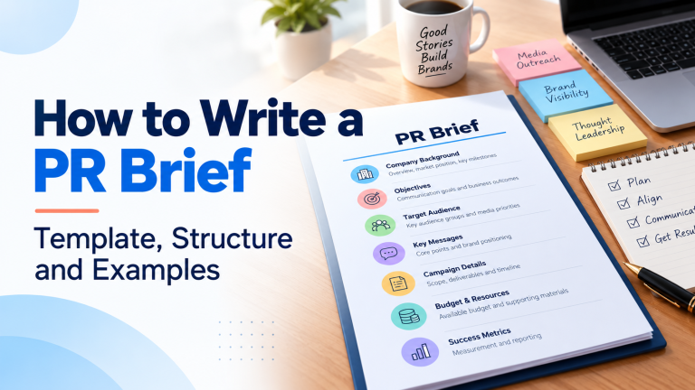 PR brief template for planning a public relations campaign