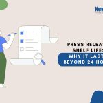 Illustration representing press release shelf life, showing how press releases continue delivering SEO, AI visibility, and digital value beyond 24 hours.