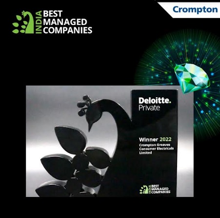 Crompton Named One of India's Best Managed Companies 2022 by Deloitte Private