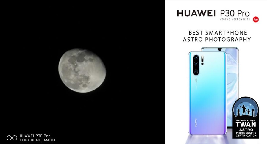 Huawei P30 Pro Receives TWAN Certification for its Astrophotography Capabilities